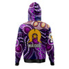 Manly Warringah Sea Eagles Hoodie - Aboriginal Inspired Dot Painting Style Hoodie