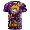 Manly Warringah Sea Eagles T-shirt - Aboriginal Inspired Dot Painting Style T-shirt