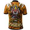Wests Tigers Polo Shirt - Custom Naidoc Week Wests Tigers Ball Aboriginal Inspired Culture "Get Up, Stand Up, Show Up" Polo Shirt