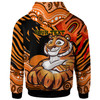 Wests Tigers Hoodie - Custom Father's Day Tigers with Pattern Dad Of Tigers and Ball Hoodie