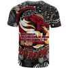 St. George Illawarra Dragons T-Shirt - Custom Dragon Aboriginal Inspired Pattern Father's Day T-Shirt