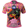 Australia Penrith Naidoc Week Custom Polo Shirt - Go Mighty Penrith Naidoc For Our Elders Pink Polo Shirt