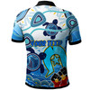 Blues Rugby Polo Shirt - Custom Naidoc Week Blues with Aboriginal Culture and Torres Strait Polo Shirt