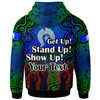 Australia Naidoc Week Hoodie - Custom Black Raised Hands With Aboriginal Inspired Patterns Hoodie