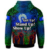 Australia Naidoc Week Hoodie - Custom Black Raised Hands With Aboriginal Inspired Patterns Hoodie