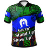 Australia Naidoc Week Polo Shirt - Custom Black Raised Hands With Aboriginal Inspired Patterns Polo Shirt