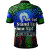 Australia Naidoc Week Polo Shirt - Custom Black Raised Hands With Aboriginal Inspired Patterns Polo Shirt