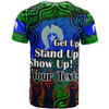 Australia Naidoc Week T-shirt - Custom Black Raised Hands With Aboriginal Inspired Patterns T-shirt