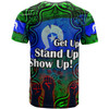 Australia Naidoc Week T-shirt - Custom Black Raised Hands With Aboriginal Inspired Patterns T-shirt