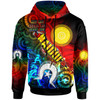 Australia Naidoc Week Hoodie - Custom Naidoc Aboriginal Inspired Dot Art Painting With Hunting "Get up, Stand up, Show up," Hoodie