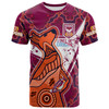 Queensland Team T-Shirt - Custom Queensland Maroons Kangaroo Dot Art Painting Splash T-shirt