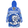 Australia City of Canterbury Bankstown Custom Snug Hoodie - Indigenous Doggies Blue and Whites Aboriginal Inspired Oodie