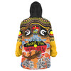 Australia NAIDOC Week Snug Hoodie - NAIDOC Week Timeline With Aboriginal Dot Art Painting And Aussie Gecko Oodie Blanket