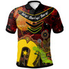 Australia Naidoc Week Polo Shirt - Boomerang Aboriginal Inspired Naidoc Week and Torres Strait Flag "Get up! Stand up! Show up!" Polo Shirt