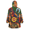 Australia Naidoc Week Snug Hoodie- Custom Naidoc Aboriginal Inspired Dot Art Painting With Native Kangaroo "Get up, Stand up, Show up," Oodie Blanket