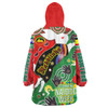 Souths Naidoc Week Watercolour Snug Hoodie - Souths Getting Up, Standing Up, Showing Up Oodie Blanket