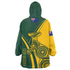 Wallabies Snug Hoodie - Australian Kangaroo & Patterns Oodie Blanket