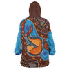 Australia Custom Snug Hoodie - Aboriginal Mother And Son Platypus Art Land And River Concept Oodie Blanket