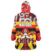 Waikato Chiefs Rugby Snug Hoodie -  Waikato Chiefs With Maori Pattern Naidoc Week ''Get Up, Stand Up, Show Up'' Oodie Blanket