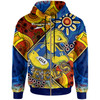 Parramatta Eels Hoodie - Custom Parramatta Eels Ball With Aboriginal Inspired Art Personalised Player And Number Hoodie