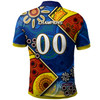 Parramatta Eels Polo Shirt - Custom Parramatta Eels Ball With Aboriginal Inspired Art Personalised Player And Number Polo Shirt