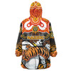 Australia Tigers Custom Snug Hoodie - Naidoc Week and Torres Strait Island with Aboriginal Inspired Oodie Blanket