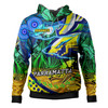 Parramatta Eels Hoodie - Custom Electric Parramatta Eels with Aboriginal Inspired Dot Painting Player And Number Hoodie