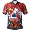 Sydney Roosters Custom Polo Shirt - Go Mighty Easts Pride And Passion Aboriginal Inspired Polo Shirt