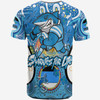 Australia Sutherland and Cronulla Custom T-Shirt - Go Sharkies! Personalised Player And Number Tribal Indigenous T-Shirt