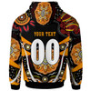 Wests Tigers Hoodie - Custom Wests Tigers Ball with Aboriginal Inspired Dot Painting Art Player And Number Hoodie