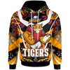 Wests Tigers Hoodie - Custom Wests Tigers Ball with Aboriginal Inspired Dot Painting Art Player And Number Hoodie