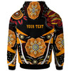 Wests Tigers Hoodie - Custom Wests Tigers Ball with Aboriginal Inspired Dot Painting Art Player And Number Hoodie