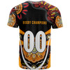 Wests Tigers T-shirt - Custom Wests Tigers Ball with Aboriginal Inspired Dot Painting Art Player And Number T-shirt