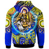 Gold Coast Titans Hoodie - Custom Gold Coast Titans with Aboriginal Inspired Dot Painting Style Player And Number Hoodie