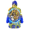 Gold Coast Titans Snug Hoodie - Custom Gold Coast Titans with Aboriginal Inspired Dot Painting Style Player And Number Oodie Blanket