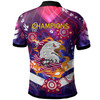 Australia Sea Eagles Polo Shirt - Custom Australia Sea Eagles Champions with Aboriginal Inspired Abstract Dot Painting Player And Number Polo Shirt