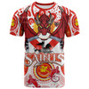 Australia Illawarra and St George Custom T-Shirt - Saints With Aboriginal Inspired Dot Art T-Shirt
