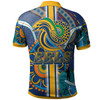 Parramatta Eels Polo Shirt - Custom Parramatta Eels Logo Aboriginal Inspired Indigenous Sport Style Polo Shirt