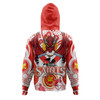 Australia Illawarra and St George Custom Hoodie - Saints With Aboriginal Inspired Dot Art Hoodie