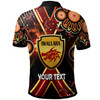 St. George Illawarra Dragons Polo Shirt - Custom Dragon Mascot Illawarra with Aboriginal Inspired Art Player And Number Polo Shirt