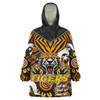 Wests Tigers Snug Hoodie - Custom Tiger Rugby Aboriginal Inspired Pattern Naidoc Week Snug Hoodie