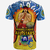 Indigenous All Stars T-Shirt - Custom Indigenous Dreamtime Team With Didgeridoo And Flag T-Shirt
