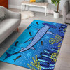 Australia Aboriginal Area Rug - Aboriginal art vector painting with hammerhead shark