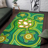 Australia Aboriginal Area Rug - Aboriginal dot art painting with indigenous turtle