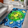 Australia Aboriginal Area Rug - Aboriginal turtles dot art painting