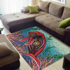 Australia Aboriginal Area Rug - Dugong art in aboriginal dot style