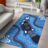 Australia Aboriginal Area Rug - Platypus art, Aboriginal blue dot art background