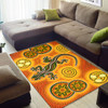 Australia Aboriginal Area Rug - Aboriginal dot art background with lizard