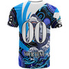 Cronulla-Sutherland Sharks T-shirt - Custom Angry Cronulla-Sutherland Sharks Team with Aboriginal Inspired Dot Painting Player And Number T-shirt