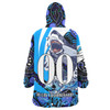 Cronulla-Sutherland Sharks Snug Hoodie - Custom Angry Cronulla-Sutherland Sharks Team with Aboriginal Inspired Dot Painting Player And Number Oodie Blanket